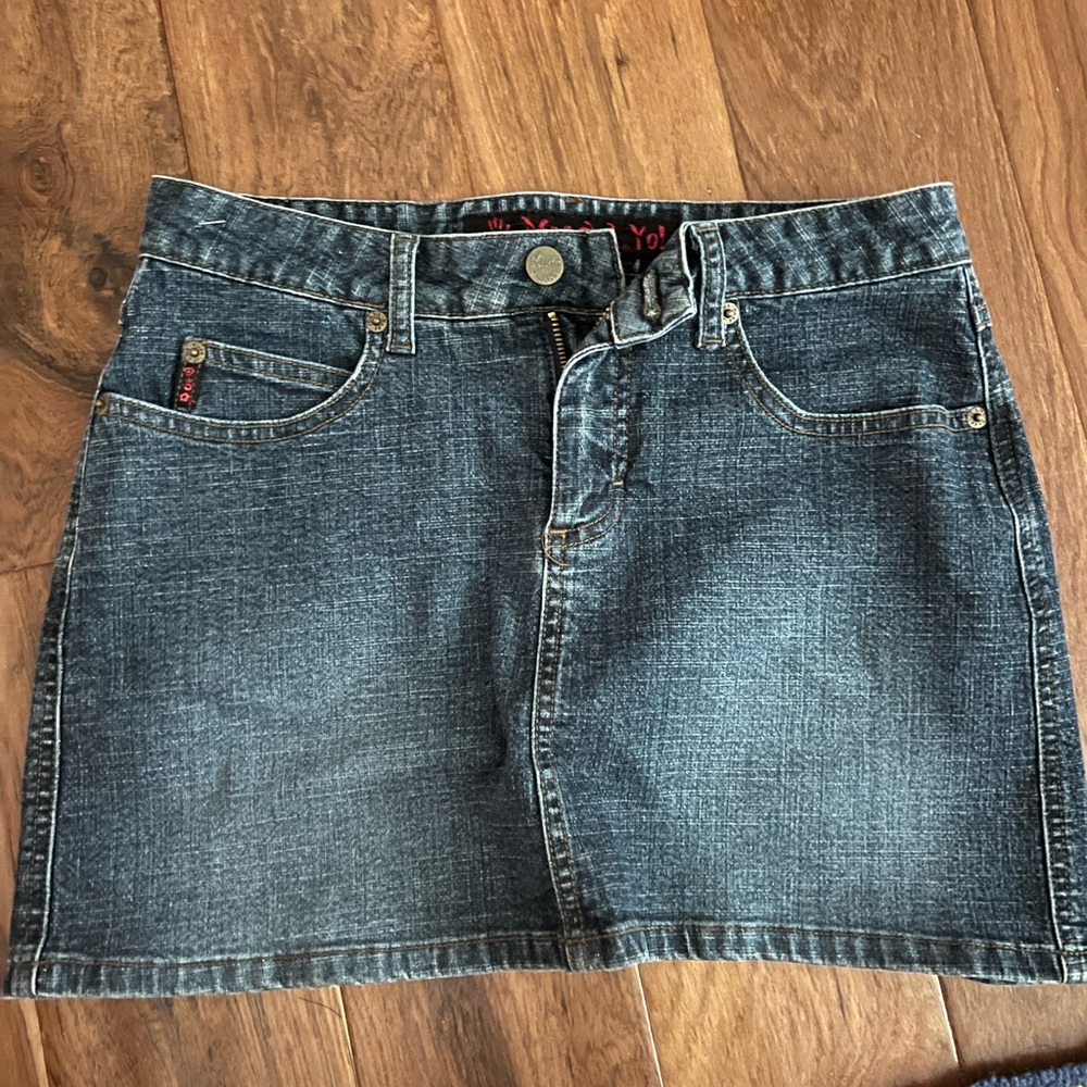 Vintage mini denim skirt
